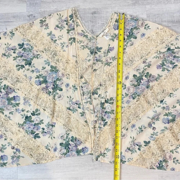Entro Boho Floral Lace Kimono Open Flowy Cardigan S/M - Picture 5 of 15